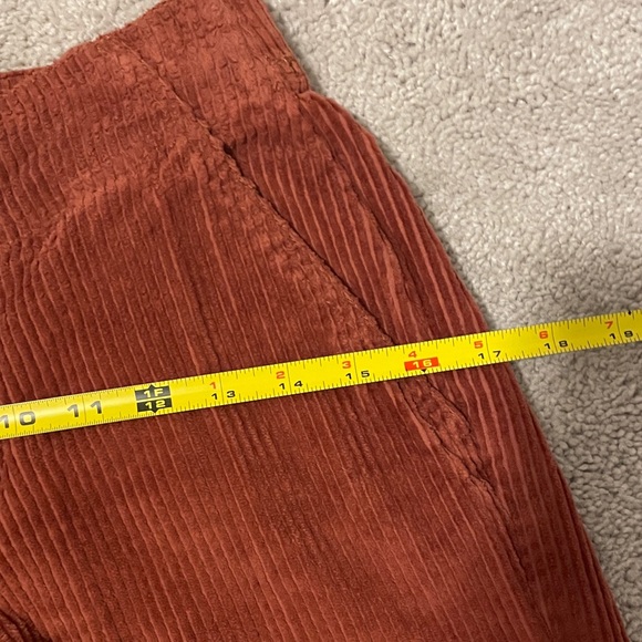 Pact Organic Women's Corduroy Cropped Wide Leg Pants - Warm Rust - Picture 7 of 11
